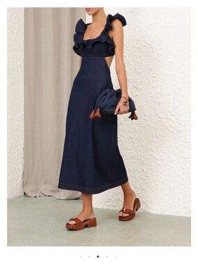zimmermann halliday scallop midi dress Zimmermann Halliday Scallop Midi Dress
